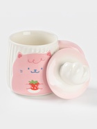 Кружка с крышкой Доляна «Лапочка», 450 мл, керамика, розовая - Фото 2