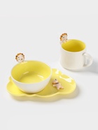 Набор детской посуды Доляна «Милый лев», 3 предмета: кружка 350 мл, супница 450 мл, тарелка, керамика, жёлтый - Фото 2