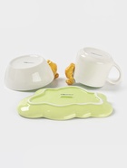 Набор детской посуды Доляна «Верный друг», 3 предмета: кружка 350 мл, супница 450 мл, тарелка, керамика, зелёный, белый - Фото 6