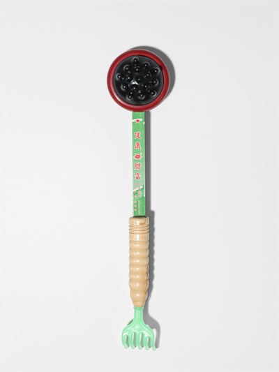 УЦЕНКА Массажёр-чесалка, двусторонний, 38×8×5.5 см, универсальный, деревянный, разноцветный