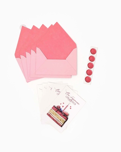 Конверт для денег с открыткой и наклейкой «В день рождения», тиснение, акварельный картон, 16 х 11 см