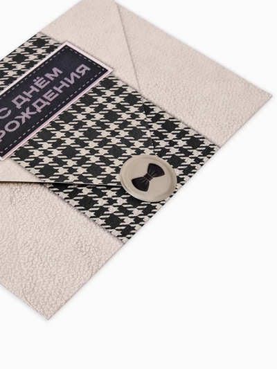 Конверт для денег с открыткой и наклейкой «С днём рождения», акварельный картон, 16 х 11 см