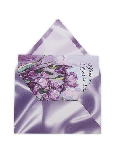 Конверт для денег с открыткой и наклейкой «Поздравляю!», тиснение, акварельный картон, 16 х 11 см