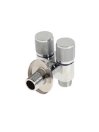 Кран двойной ZEIN engr, 1/2" х 1/2", два вентиля, кран-букса керамика, нерж. сталь, хром - Фото 4
