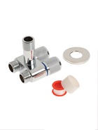 Кран двойной ZEIN engr, 1/2" х 1/2", два вентиля, кран-букса керамика, нерж. сталь, хром - Фото 5
