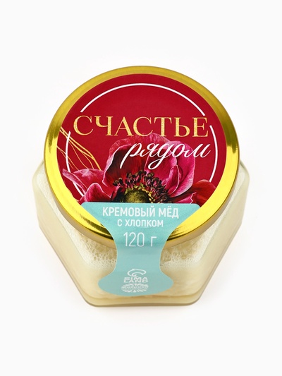Крем-мёд «Счастье рядом», с хлопком, 120 г