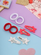 Набор для волос «Аделия»: 10 резинок 3 см, 4 невидимки 3.5 см, звезда, красный, белый 10691769