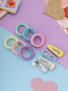 Набор для волос «Аделия»: 10 резинок 3 см, 4 невидимки 3.5 см, классик колор, МИКС 10691771