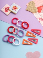 Набор для волос «Аделия»: 10 резинок 3 см, 4 невидимки 3.5 см, колор, МИКС 10691772