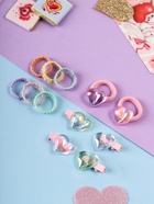 Набор для волос «Аделия»: 10 резинок 3 см, 4 зажима 3 см, сердце, МИКС 10691775