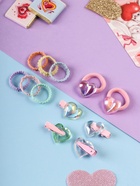 Набор для волос «Аделия»: 10 резинок 3 см, 4 зажима 3 см, сердце, МИКС 10691775