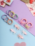 Набор для волос «Аделия»: 10 резинок 3 см, 4 зажима 3 см, бантик, МИКС 10691777