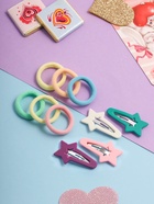 Набор для волос «Аделия»: 6 резинок 3 см, 8 невидимок 3 см, звезда колор, МИКС (комплект 10 шт) - фото 34090756