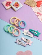 Набор для волос «Аделия»: 6 резинок 3 см, 8 невидимок 3 см, звезда колор, МИКС (комплект 10 шт) - фото 34090757