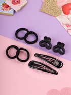 Набор для волос Выбражулька «Эстер»: 10 резинок, 2 см, 4 краба 2 см, 2 заколки 6 см, сердце, чёрный - Фото 2