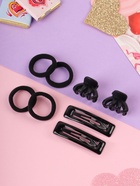 Набор для волос Выбражулька «Эстер»: 10 резинок, 2 см, 4 крабика 2 см, 2 заколки 5 см, зубья, чёрный - Фото 2