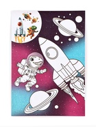 Наклейки детские «Космос», c раскраской на обороте, 11 х 16 см (комплект 5 шт) - фото 34929106