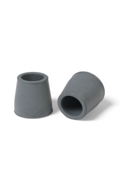 Набор усиленных наконечников для костылей, трости, усилен шайбой, 25 мм, 2 шт., серые