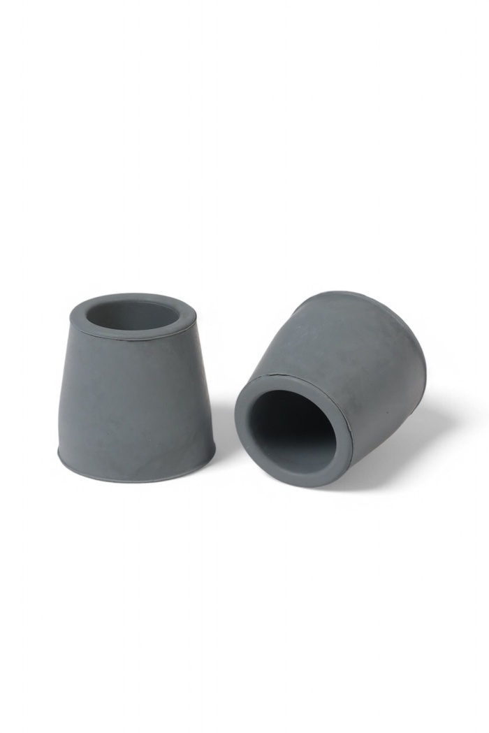 Набор усиленных наконечников для костылей, трости, усилен шайбой, 25 мм, 2 шт., серые - Фото 1