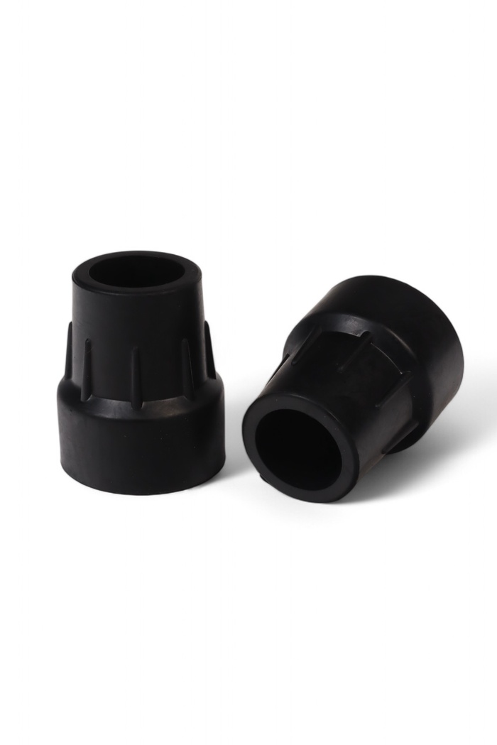 Набор усиленных наконечников для костылей, трости, усилен шайбой, 25 мм, 2 шт., чёрные