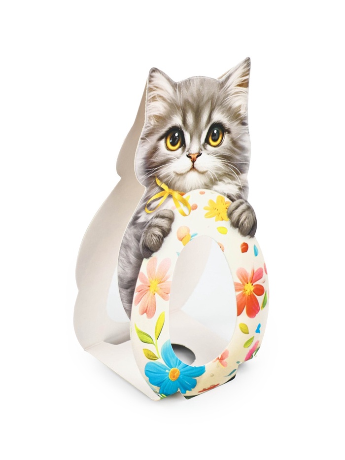 Коробка для яйца на Пасху «Котик», 6.2×25.1 см