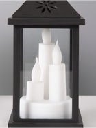 Светодиодная свеча в подсвечнике RISALUX «Тройняшки», LED-ночник, 1.5 Вт, 3×ААА, 10×10×22 см - Фото 8