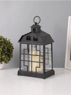 Светодиодная свеча в подсвечнике RISALUX «Дом со свечами», LED-ночник, 1.5 Вт, 3×ААА, 11×18×30 см - Фото 1