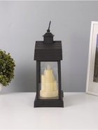 Светодиодная свеча в подсвечнике RISALUX «Дом со свечами», LED-ночник, 1.5 Вт, 3×ААА, 11×18×30 см - Фото 3