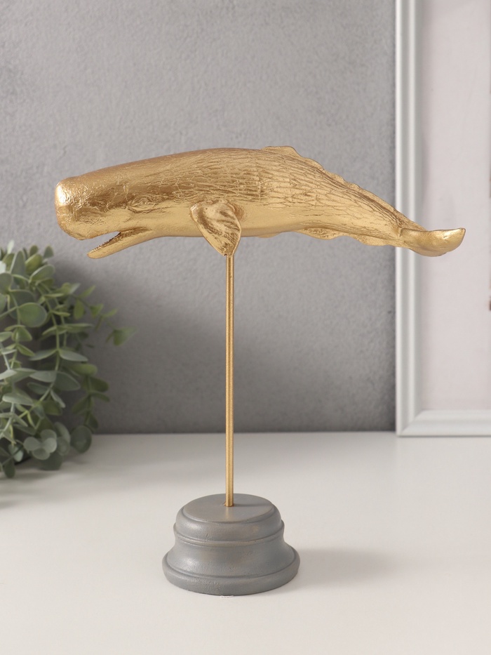 Фигурка «Золотой кашалот», полистоун, 21.5×8×24 см - Фото 1