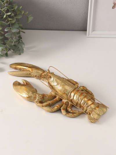 Фигурка «Золотой лобстер», полистоун, 32×14×6.7 см