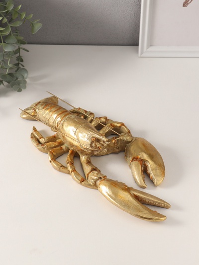 Фигурка «Золотой лобстер», полистоун, 32×14×6.7 см