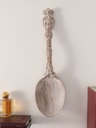 Панно настенное полистоун «Винтажная ложка», декор, белая патина, 12×43.5×5 см - Фото 1