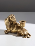 Подсвечник на 1 свечу «Шарж. Такса», полистоун, золото, 19×11×13 см - Фото 4