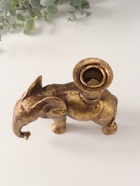 Подсвечник на 1 свечу «Индийский слон», полистоун, золото, 14×6×15 см - Фото 6