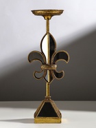 Подсвечник на 1 свечу «Зеркальная геральдическая лилия», полистоун, 14×11×38.5 см - Фото 3