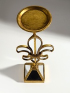 Подсвечник на 1 свечу «Зеркальная геральдическая лилия», полистоун, 14×11×38.5 см - Фото 4