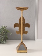 Подсвечник на 1 свечу «Зеркальная геральдическая лилия», полистоун, 14×11×38.5 см - Фото 5