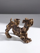 Подсвечник на 1 свечу «Шарж. Терьер», полистоун, под бронзу, 20×10×14.5 см - Фото 4