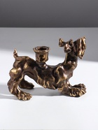 Подсвечник на 1 свечу «Шарж. Терьер», полистоун, под бронзу, 20×10×14.5 см - Фото 5