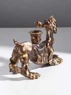 Подсвечник на 1 свечу «Шарж. Терьер», полистоун, под бронзу, 20×10×14.5 см - Фото 6