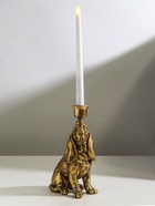 Подсвечник на 1 свечу «Спаниель», полистоун, золото, 14.5×9×24 см - Фото 2