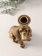 Подсвечник на 1 свечу «Спаниель», полистоун, золото, 14.5×9×24 см - Фото 8