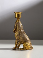 Подсвечник на 1 свечу «Бладхаунд», полистоун, золото, 11×8×19.5 см - Фото 3