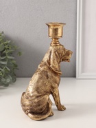 Подсвечник на 1 свечу «Бладхаунд», полистоун, золото, 11×8×19.5 см - Фото 5
