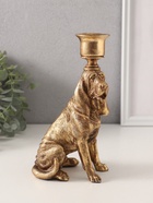 Подсвечник на 1 свечу «Бладхаунд», полистоун, золото, 11×8×19.5 см - Фото 6