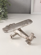 Фигурка полистоун «Ретро самолёт. Моноплан», серебро с патиной, 21×21×9 см - Фото 2