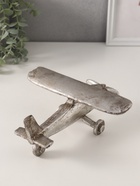 Фигурка полистоун «Ретро самолёт. Моноплан», серебро с патиной, 21×21×9 см - Фото 3