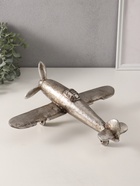 Фигурка полистоун «Ретро. Винтовой самолёт», серебро с патиной, 35×30×15 см - Фото 2
