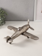 Фигурка полистоун «Ретро. Винтовой самолёт», серебро с патиной, 35×30×15 см - Фото 3