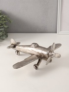 Фигурка полистоун «Ретро. Винтовой самолёт», серебро с патиной, 35×30×15 см - Фото 4